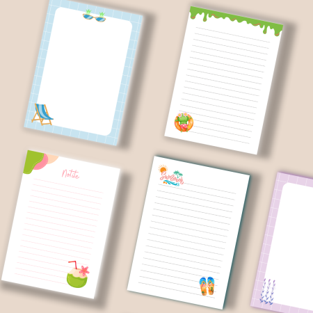 Set 8 Bloc de Notițe A6 InspirArt.ro – Ediția de Vară | TO DO LIST 100% Handmade, Marcă Înregistrată OSIM [4]