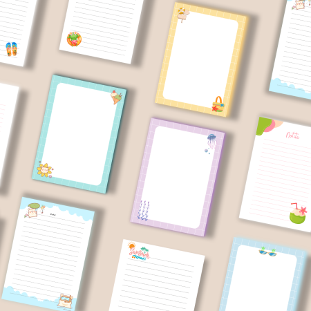 BLOCNOTES/MEMO PADS/ NOTEPADS - Set 8 Bloc de Notițe A6 InspirArt.ro – Ediția de Vară | TO DO LIST 100% Handmade, Marcă Înregistrată OSIM