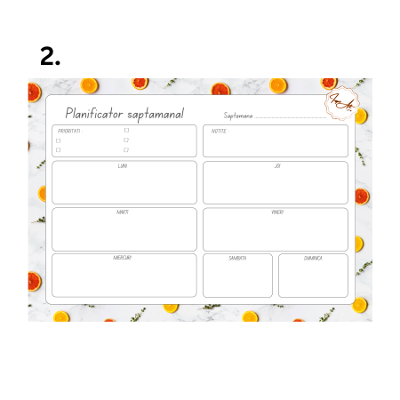 Set organizare handmade 2026 cu agenda A5 florala si calendar magnetic [3]