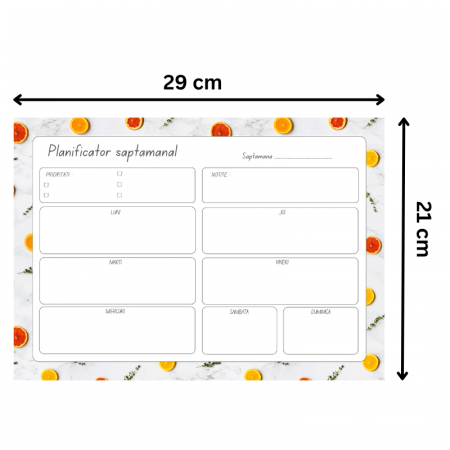 Tabla Magnetica de Frigider - Planificator Saptamanal Reutilizabil cu Marker Whiteboard inclus – Organizare Simplificata, Oricand la Indemana [3]
