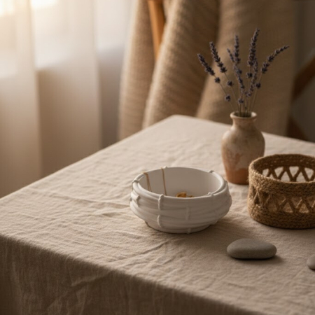 Obiecte decorative din ceramica - Bol ceramic „Poveste Împletită”