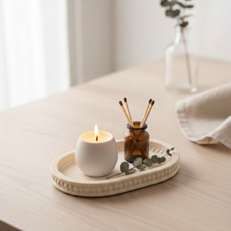 Tăviță cu perle bej „Esența” [1]