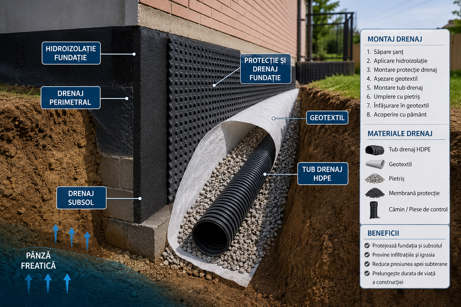 Drenaj Perimetral pentru Casa: Ghid Complet de Montaj + Buget 2026