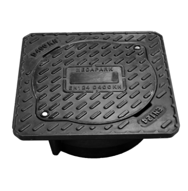 Fitinguri canalizare exterior - Capac Compozit Canalizare D400 cu Ramă pentru Tub PVC DN315
