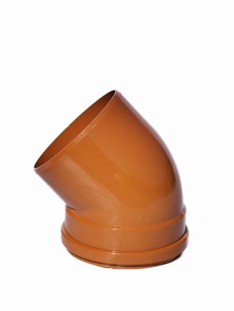 Cot canalizare din PVC la unghi de 45 grade GR [6]