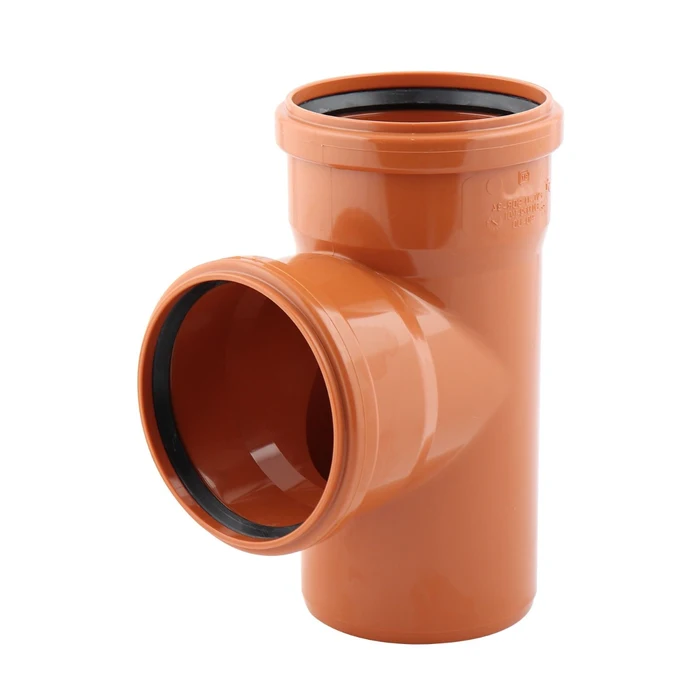 Fitinguri canalizare exterior - Teu PVC la unghi de 87 GR