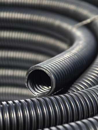 Tub gofrat - Tub negru de protectie Cenaflex 750N fara fir