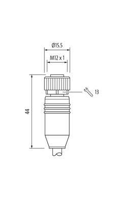 MURR - 7000-17041-2931000, M12 FEMALE CABLE 8X0.25 [2]