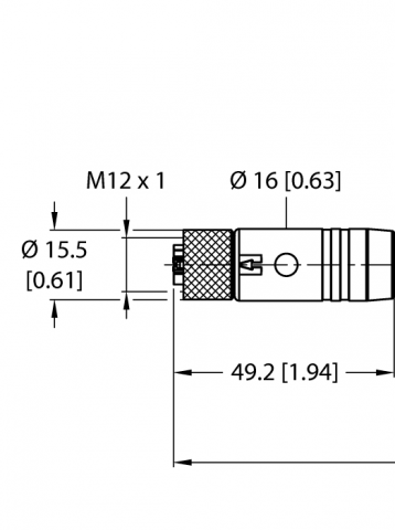 TURCK - RKP56PLB-2-RSP56PLB/TXG, M12 POWER CABLE [1]