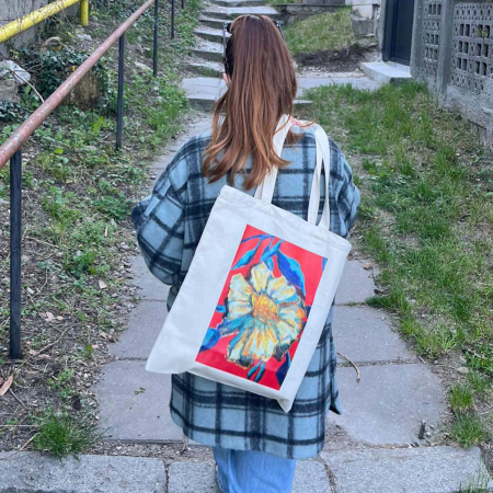 Tote Bag - Rosu Aprins