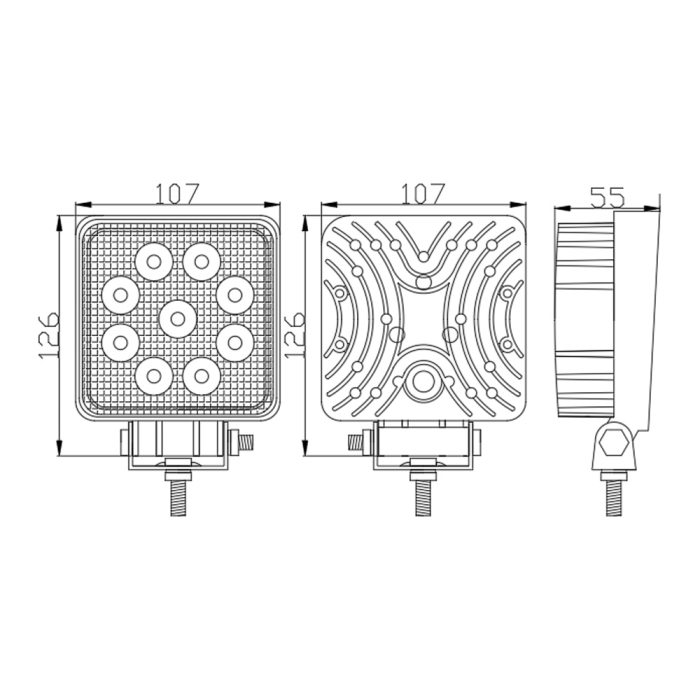 Bară LED Offroad 27W 9 SMD 12-32V CarGuard [6]