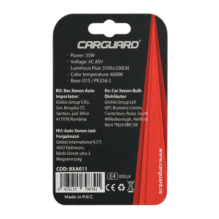 Bec Xenon D1S 6000K CarGuard [5]