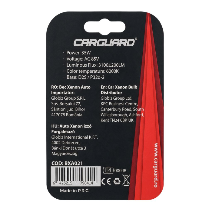 Bec Xenon D2S 6000K CarGuard [5]