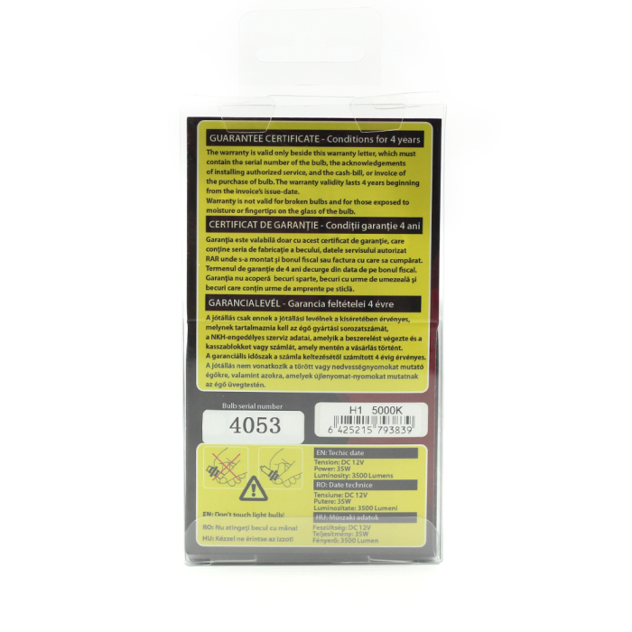 Bec Xenon H1 5000K CarGuard [5]