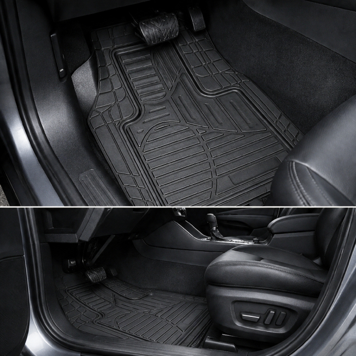 Covorase auto universale ajustabile PVC negru pentru interior auto [8]