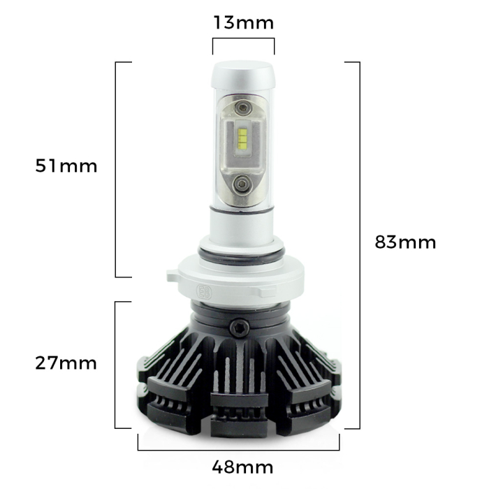 LED 9006 HB4 CAN-Bus 4000 lm - Set 2 buc - Alb 12-24V [2]