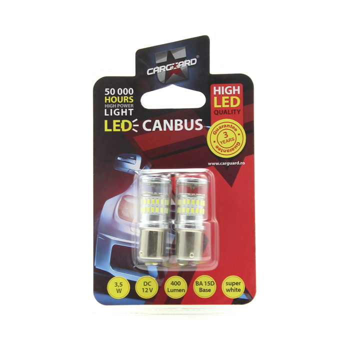 LED BA15D CAN-Bus 400lm 6000K Stop/Marsarier Auto Set 2 buc [5]