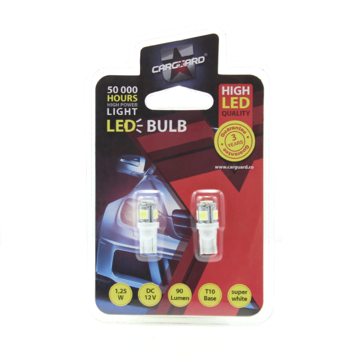 LED T10 90lm 6000K Pozitie Interior Auto Set 2 buc [3]