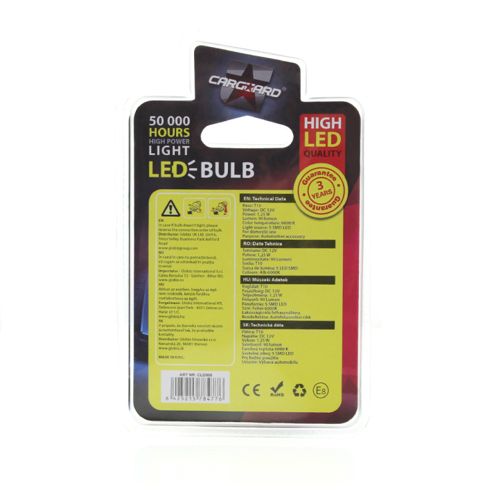 LED T10 90lm 6000K Pozitie Interior Auto Set 2 buc [4]