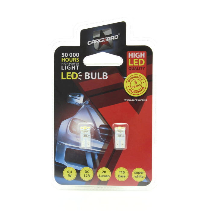 LED T10 28lm 6000K Pozitie Interior Auto Set 2 buc [4]