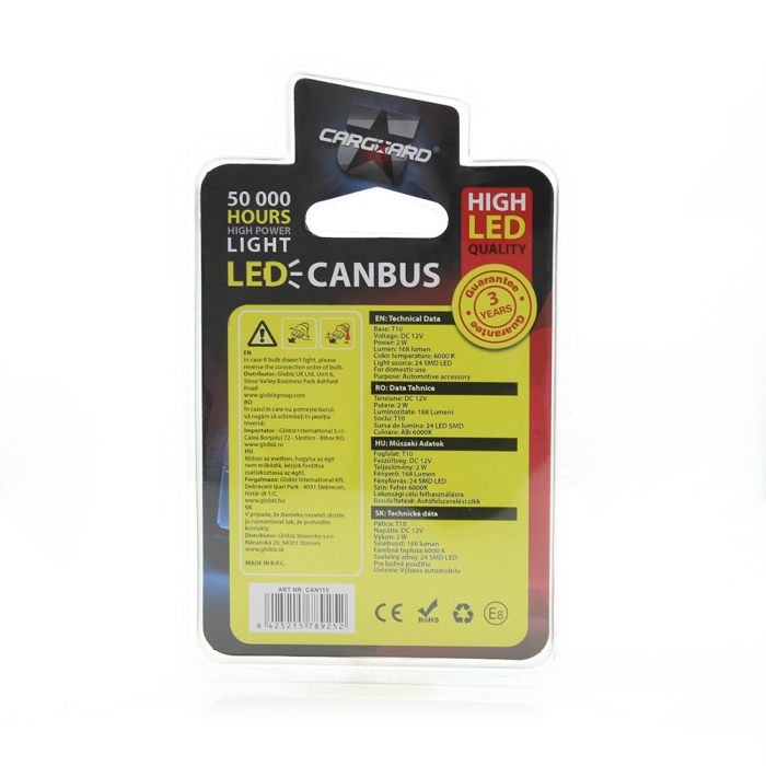 LED T10 CAN-Bus 168lm Interior Auto Set 2 buc [4]