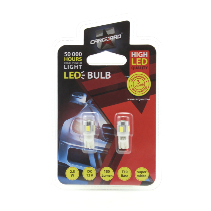 LED T10 180lm 6000K Pozitie Interior Auto Set 2 buc [4]