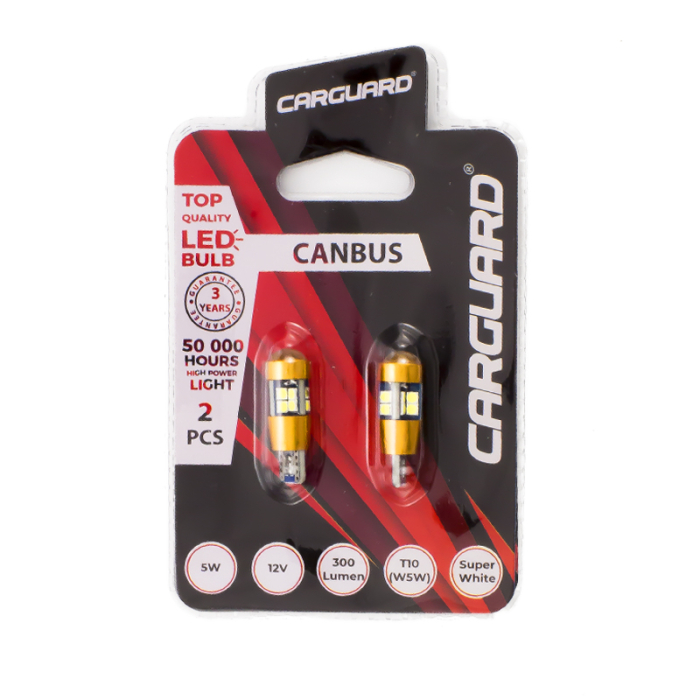 LED T10 CAN-Bus 300lm Alb Auto Set 2 buc [2]