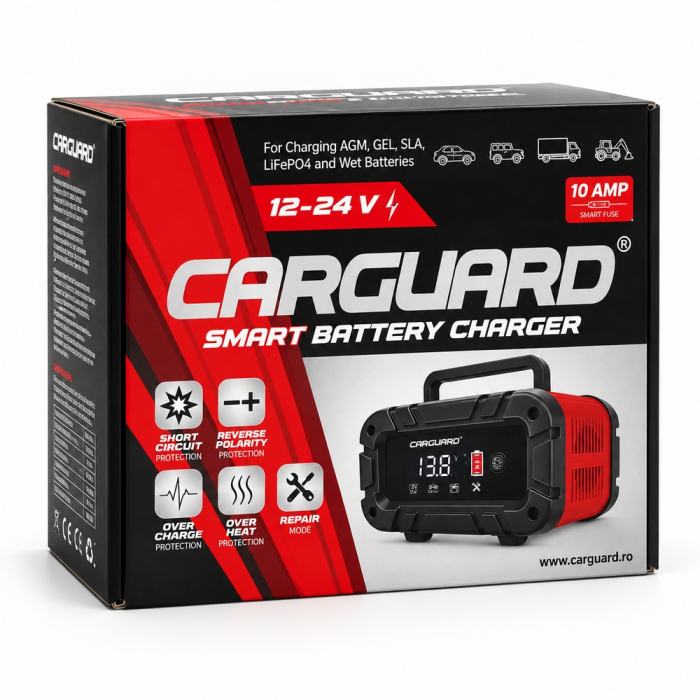 Redresor auto inteligent 12V/24V, 10A/5A, încărcător baterii [2]