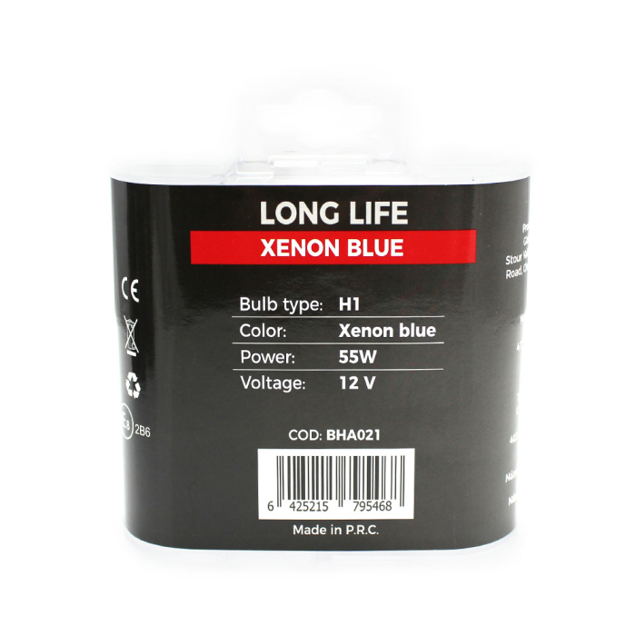 Set 2 Becuri Halogen H1 55W +100% Long Life CarGuard [3]