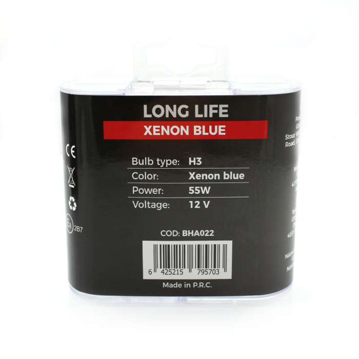 Set 2 Becuri Halogen H3 55W +100% Long Life CarGuard [6]