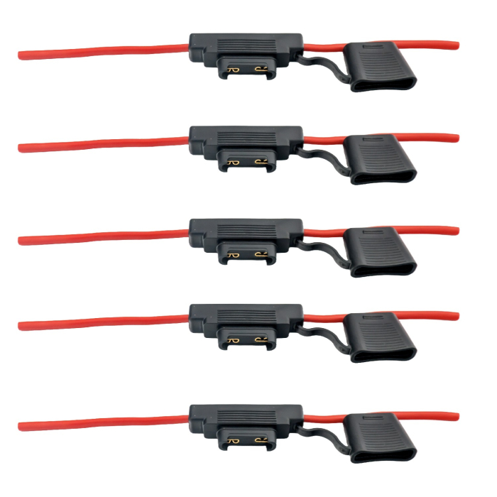Set suport siguranta auto tip MAXI etanse 5 buc cablu cupru 30 cm [3]