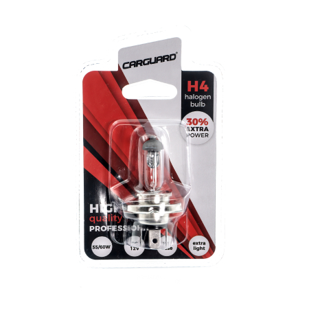 Becuri Halogen Auto - Bec Halogen H4 55W +30% Intensitate CarGuard