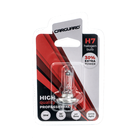 Becuri Halogen Auto - Bec Halogen H7 55W +30% Intensitate CarGuard