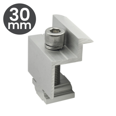 Panouri Fotovoltaice - Clema capat 30 mm Z montaj panou fotovoltaic aluminiu