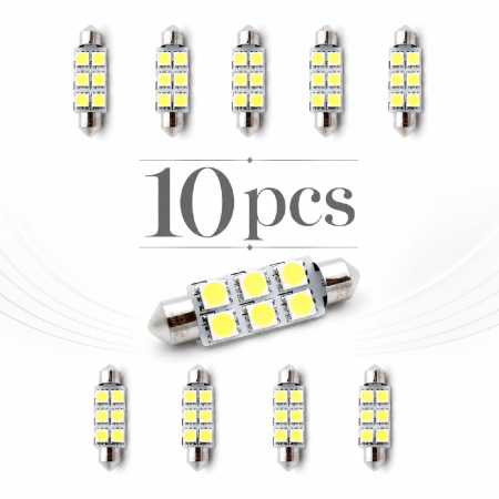 Becuri - Pachet 10 LED Sofit Auto 108lm