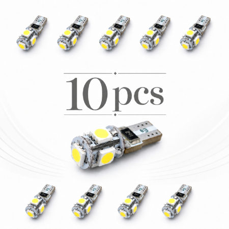 Becuri - Pachet 10 LED T10 90lm CAN-Bus Auto