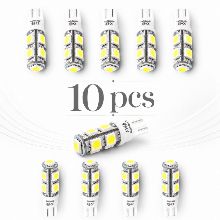 Becuri - Pachet 10 LED T10 Auto 162lm