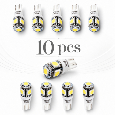 Becuri - Pachet 10 LED T10 Auto 90lm