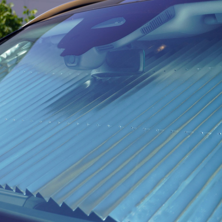 Parasolar auto retractabil 150 x 70cm ventuze puternice protecție [7]