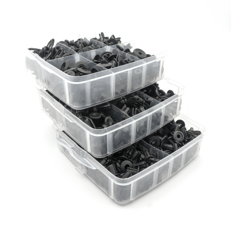 Set de 620 de Cleme din Plastic + 5 unelte accesorii auto [1]