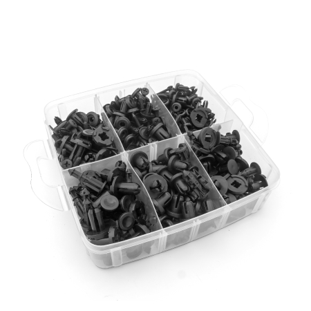 Set de 620 de Cleme din Plastic + 5 unelte accesorii auto [4]