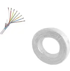 Cabluri telefon - 10m cablu alarma 8 fire 8x0.22mm2 cupru multifilar ecranate TED Wire Expert TED002334 - IoElectronice.ro
