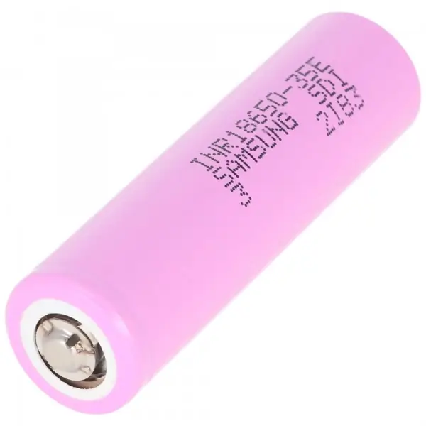 Electrice - Acumulator 18650 SAMSUNG LI-ION 3450mAh 8A cu button top INR18650-35E-TP - IoElectronice.ro