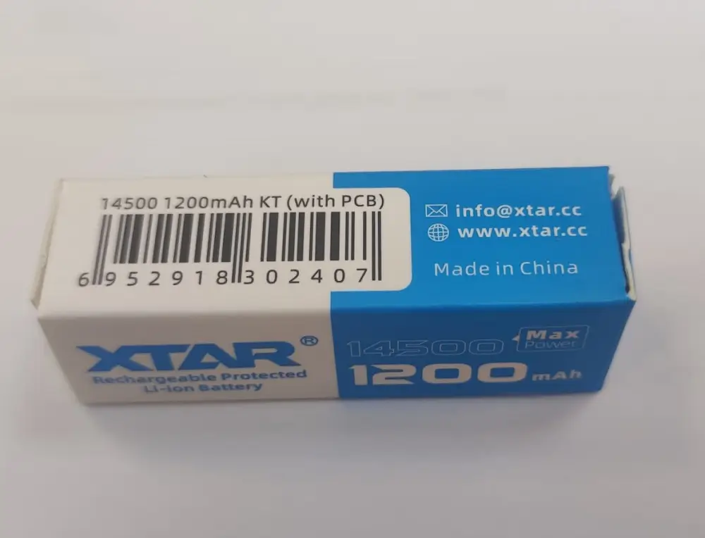 Acumulator Li-ion XTAR 14500 1200mAh cu Protecție și Top Button – Energie Fiabilă pentru Lanternă și Dispozitive [3]