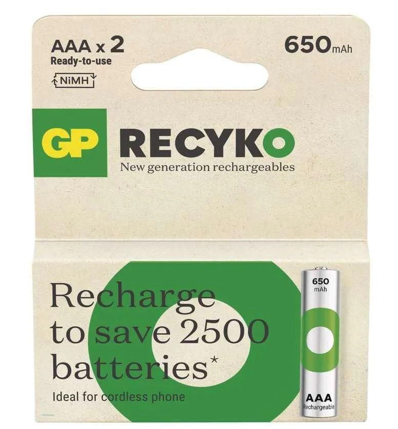 Electrice - Acumulator R3 AAA NiMH 650mAh 2buc GP ReCkyo GP65AAAHCER21-2TLB2