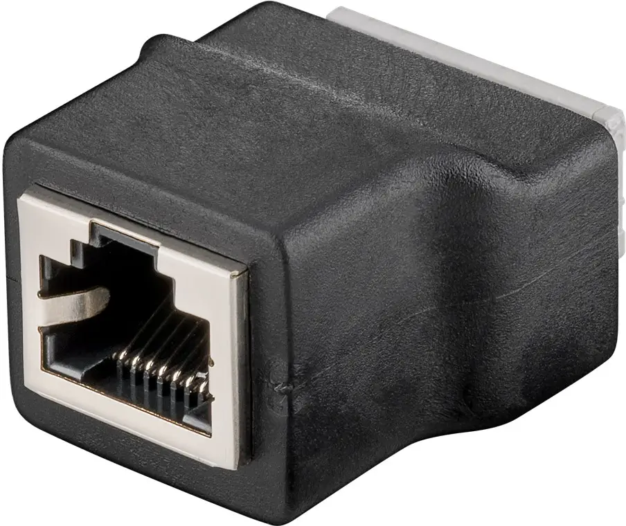 Mufe retea RJ45 - Adaptor bloc terminal 8 pini RJ45 mama 8P8C Goobay 76737 pentru conexiuni rețea stabile