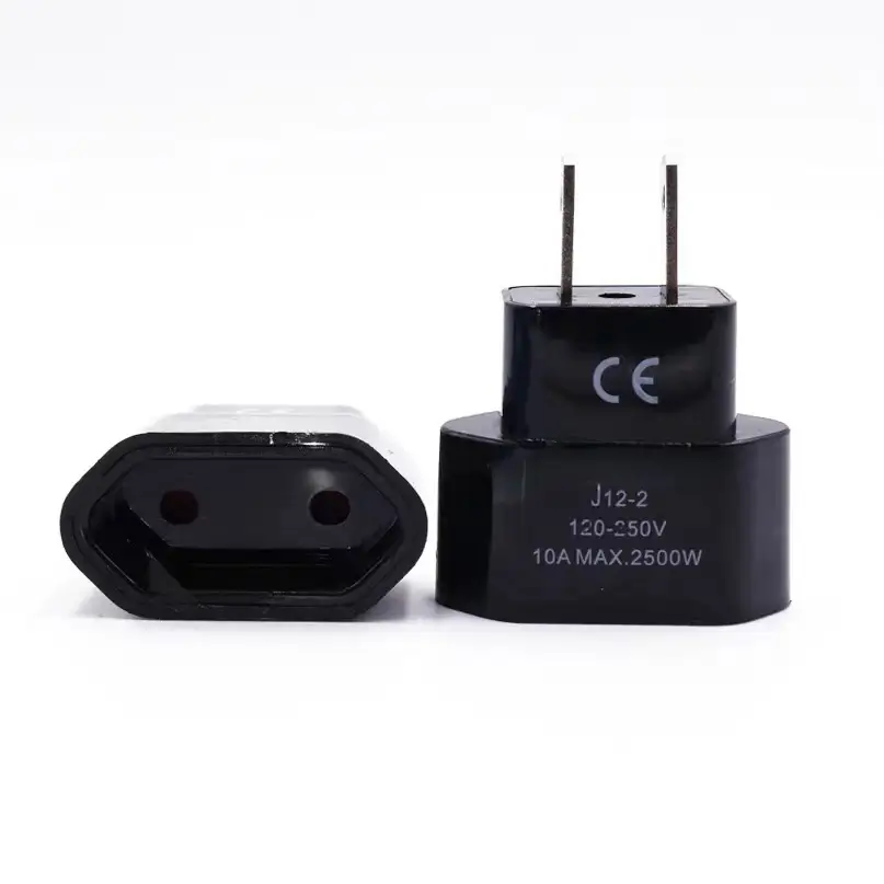 Adaptor de călătorie CEE 7/16 Schuko la priză SUA/Japonia, 2500W, compact și elegant negru [2]