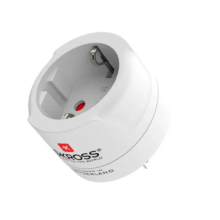 Conectica - Adaptor de călătorie SKROSS Europa Schuko mama – SUA tata 16A 1.500203C-E, 15 Ah, compatibilitate internațională.