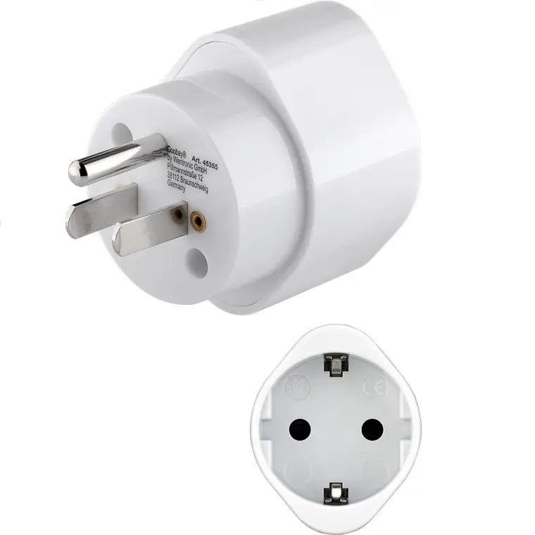 Adaptoare calatorie - Adaptor CEE 7/3 Schuko mama la priza US /Japonia Tip B /NEMA 5-15 /3 pini alb – IoElectronice.ro