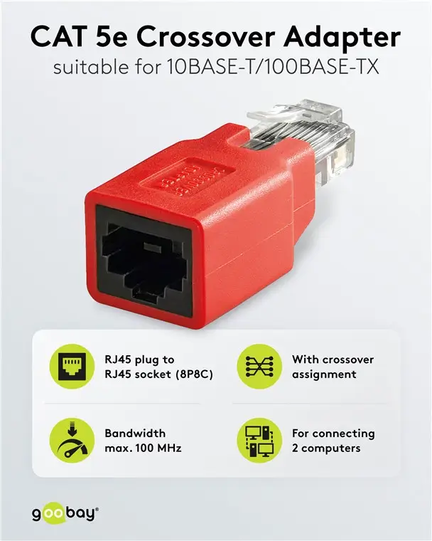 Adaptor crossover RJ45 tata la RJ45 mama Goobay – IoElectronice.ro [2]